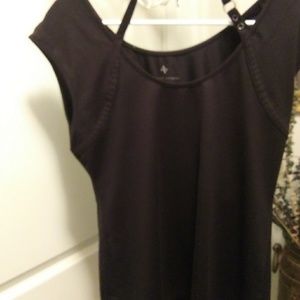Black short sleeve Adrienne Vitiadini shirt.